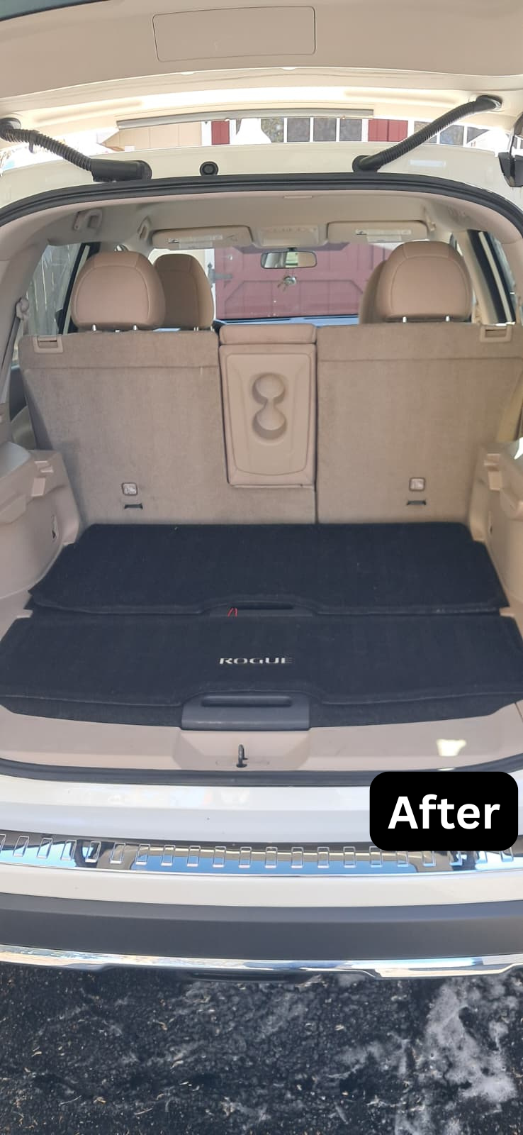 Nissan trunk after vacuum